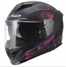 LS2 MC-Hjelm FF818 Storm III Burst Svart Rosa thumbnail