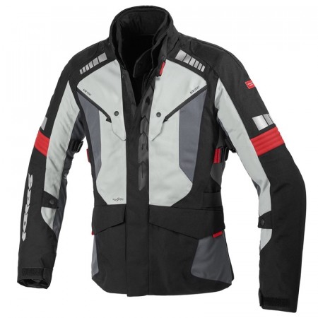SPIDI OUTLANDER JAKKE BLACK/RED/GREY