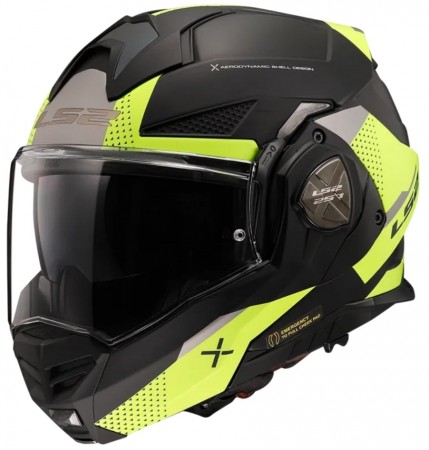 LS2 Åpningshjelm FF901 Advant X Oblivion Matt Svart/Gul
