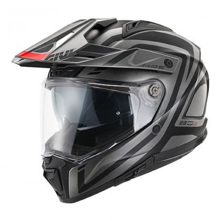 GIVI ENDURO HJELM svart/grå/rød