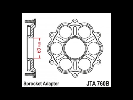 Adapter bakdrev Ducati
